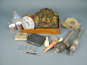 Appraisal: Miscellaneous items including a silver bon -bon dish and match