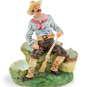 Appraisal: A Ceramic Figurine of a Cowboy th Century with impressed