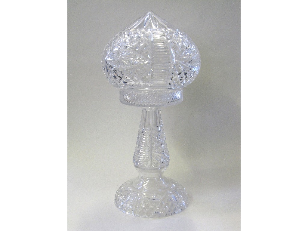 Appraisal: Cut glass table lamp