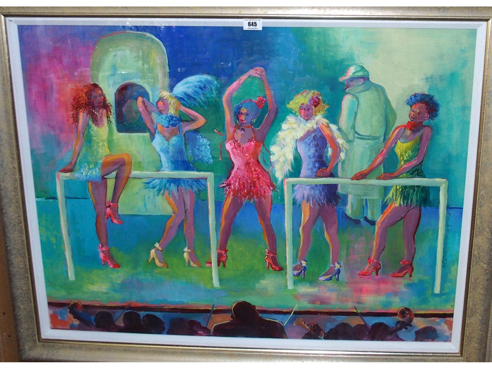 Appraisal: NORAH NIMMO CRAWFORD Dancers signed acrylic on canvas