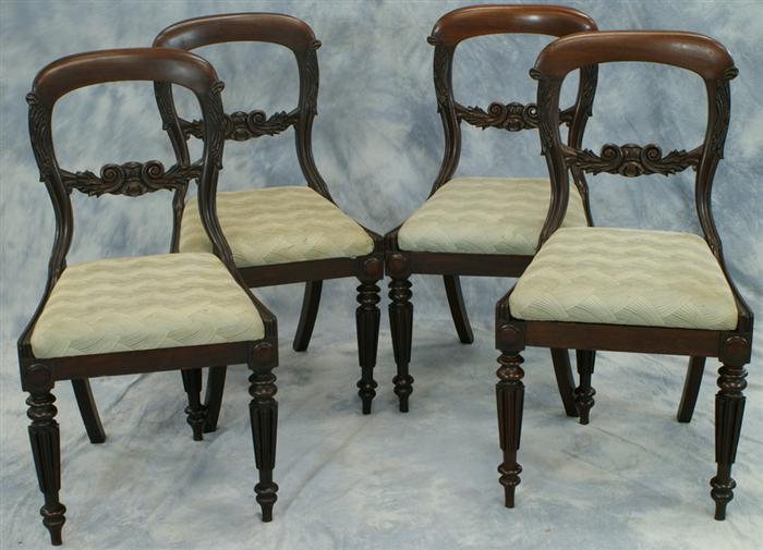 Appraisal: carved mahogany Federal DR chairs probably Baltimore h Estimate -