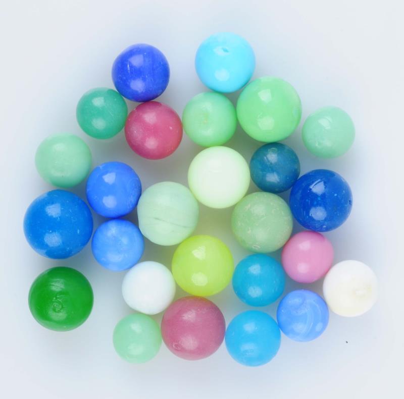 Appraisal: Lot Of Gumball Solid Opaque Marbles Lot includes a good