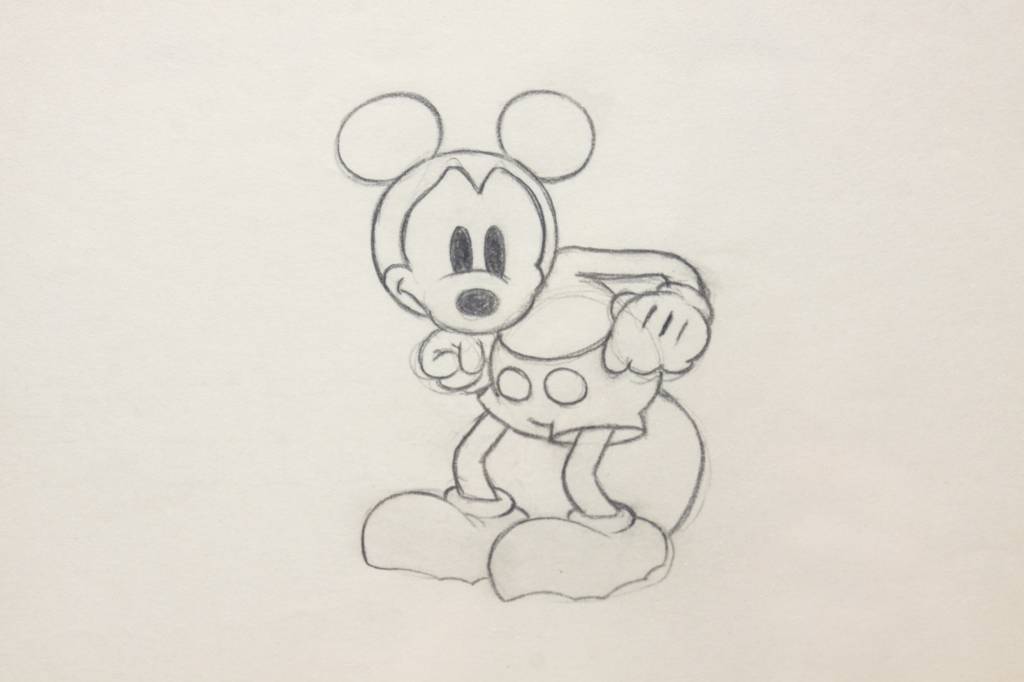 Appraisal: MICKEY MOUSE ORIGINAL PRODUCTION DRAWING American ca From the Walt