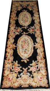 Appraisal: AUBUSSON DESIGN WOOL RUNNER MODERN AUBUSSON DESIGN WOOL RUNNER MODERN