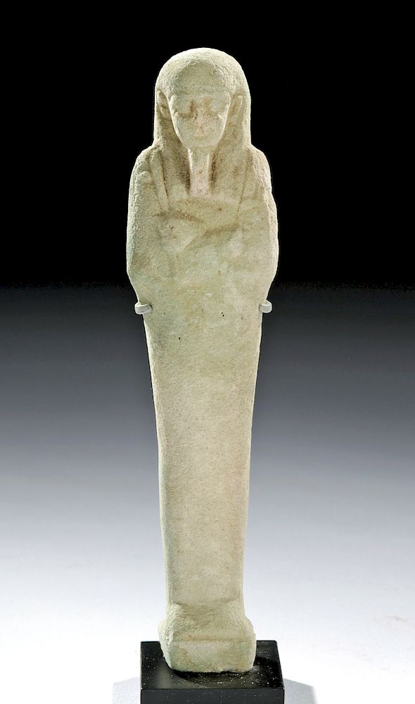 Appraisal: Egyptian Late Dynastic Faience Ushabti Egypt Late Dynastic Period th