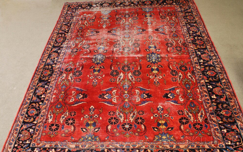 Appraisal: Sarouk Rug West Persia second half th century wear throughout