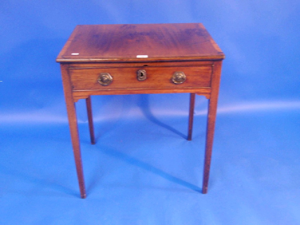 Appraisal: A George III mahogany side table with cross banded and