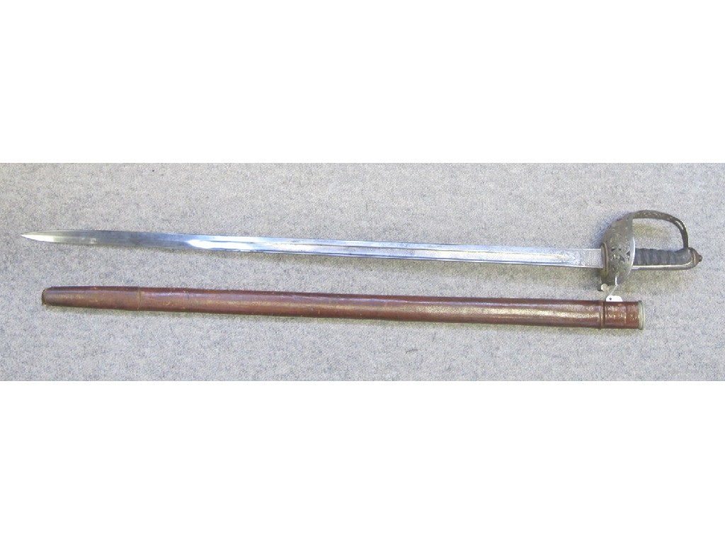 Appraisal: Infantry Officer's sword in scabbard by Henry Wilkinson London