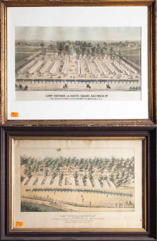 Appraisal: Civil War Camp Views Two chromolithographs by E Sachse ''Camp