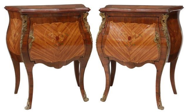 Appraisal: pair Italian Louis XV style bedside cabinets late th c