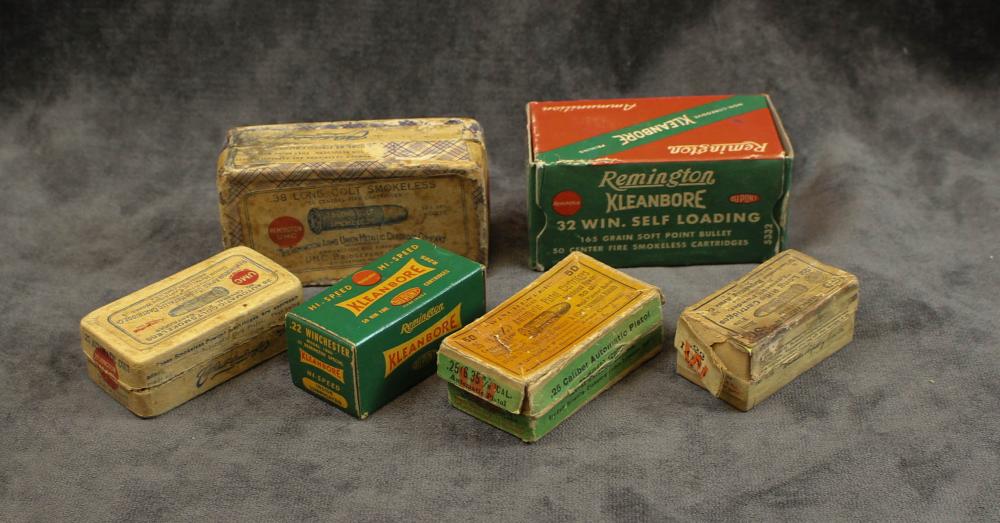 Appraisal: COLLECTION OF VINTAGE AMMUNITION AND BOXES including full box of