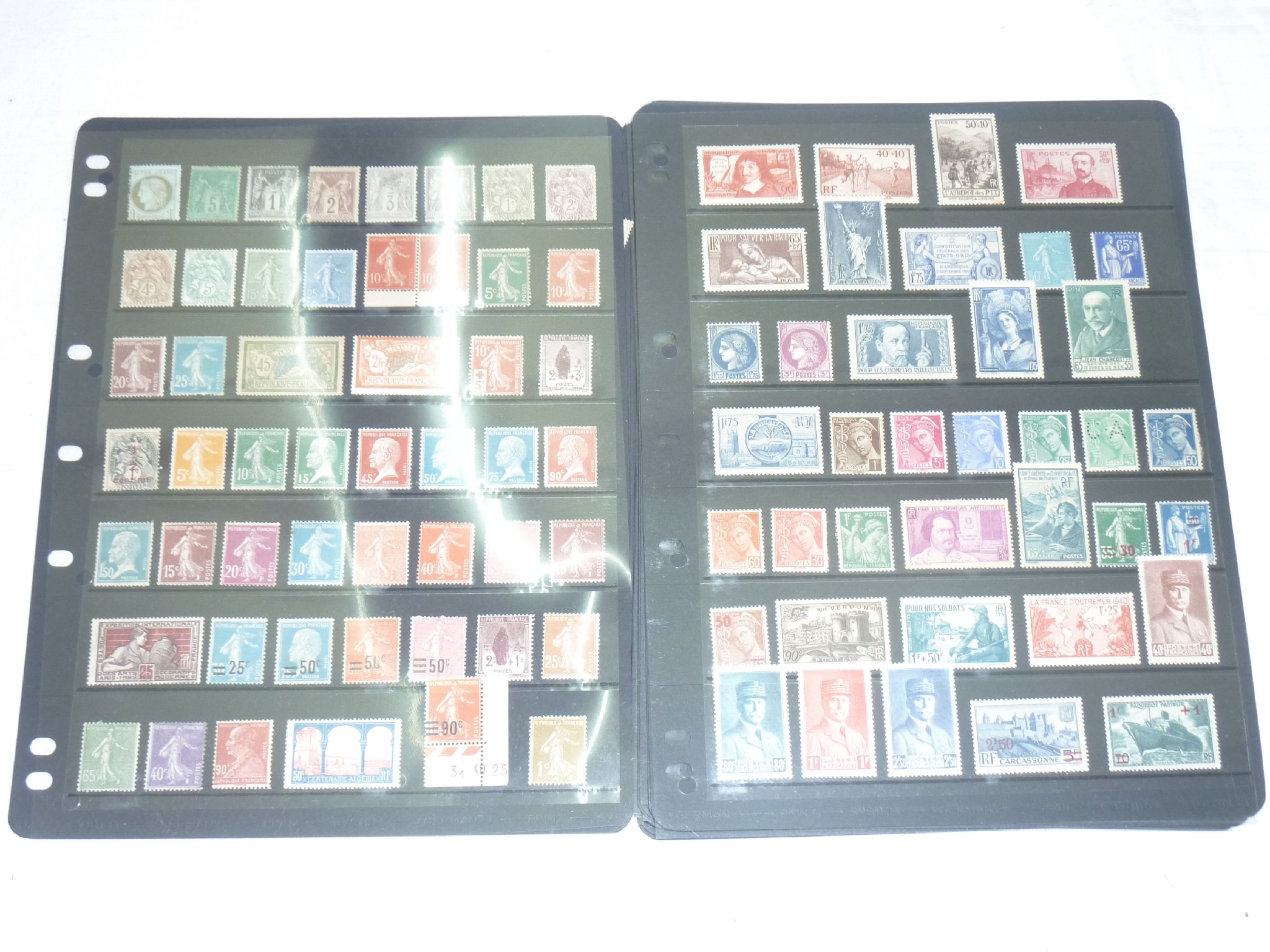 Appraisal: An accumulation of mint stamps from France on hagner pages