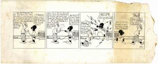 Appraisal: Meier C P Clarence Paul Dunninger-Themed Willie Ikindoit Comic Strip