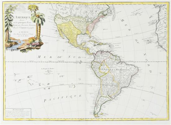 Appraisal: Americas double-page engraved maps Jean Janvier L'Amerique Divisee En Ses