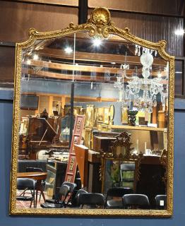 Appraisal: Regency style giltwood mirror Regency style giltwood mirror having a