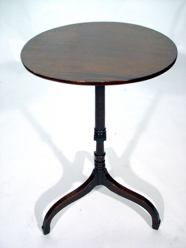 Appraisal: Victorian mahogany snap top table the circular top on a