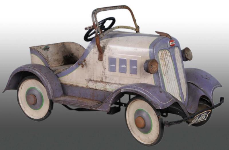 Appraisal: Pressed Steel Blue Streak Pedal Car Description All original paint