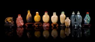 Appraisal: Ten Hardstone Snuff Bottles Ten Hardstone Snuff Bottles comprising four