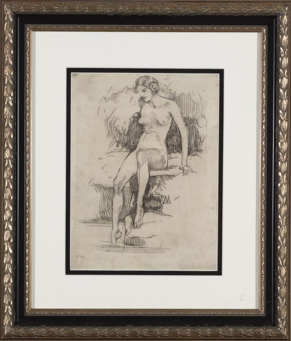 Appraisal: Ellsworth Woodward American Louisiana - Kneeling Nude Boyer Seated Nude