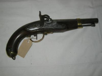 Appraisal: A PERCUSSION POCKET PISTOL with part octagonal barrel half walnut