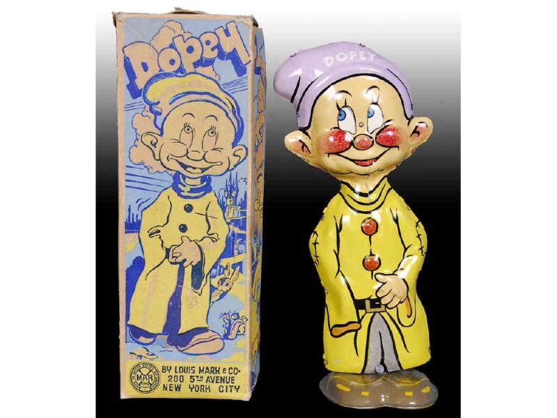 Appraisal: Marx Tin Wind-Up Walt Disney Dopey Walker Toy with Description