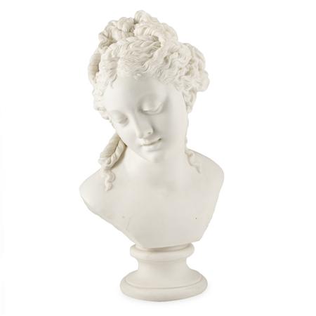 Appraisal: Parian Bisque Porcelain Bust of a Woman Estimate -