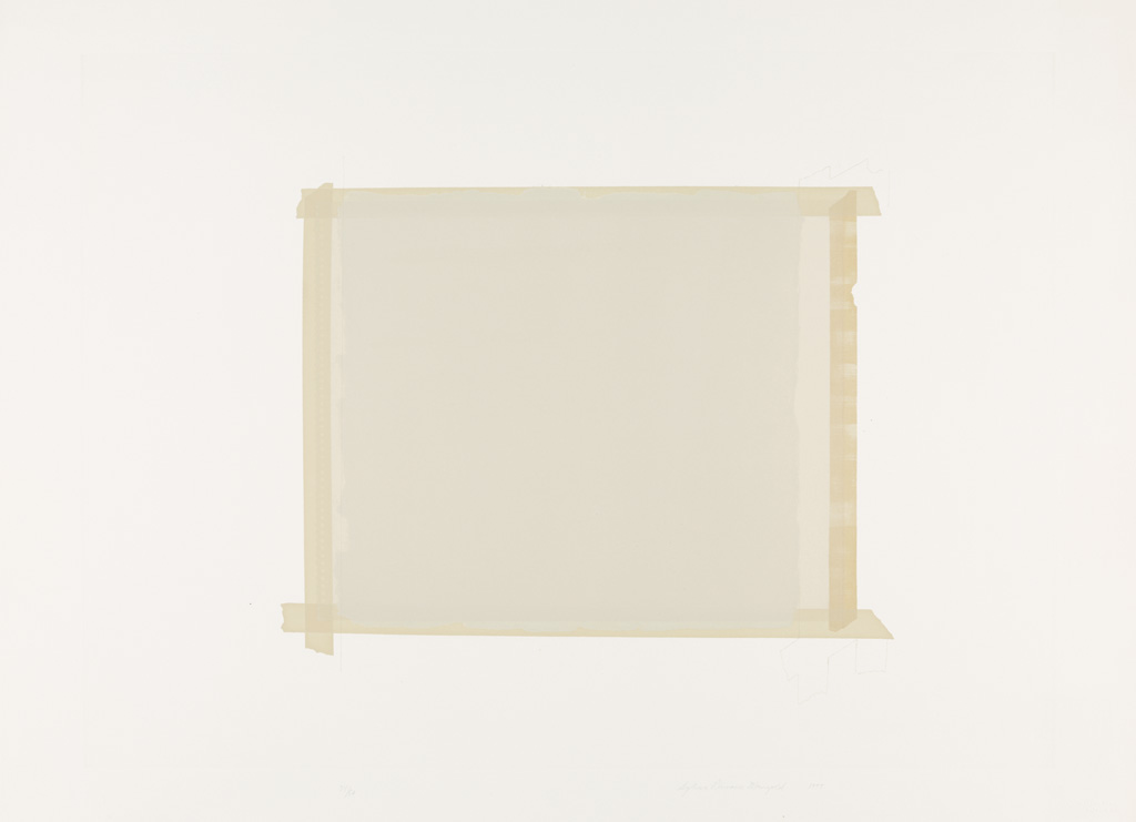 Appraisal: SYLVIA PLIMACK MANGOLD Paper Under Tape Paint Over Paper Color