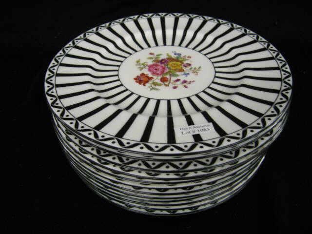 Appraisal: Set of Coalport China Plates basket of flowers in center