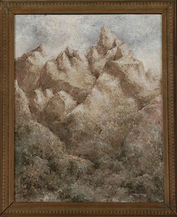 Appraisal: th Century School Shadow Valley Oil on artist's board signed