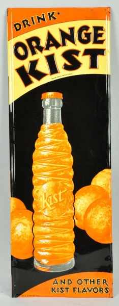 Appraisal: Tin Orange Kist Sods Advertising Sign Description Minor scuffs to