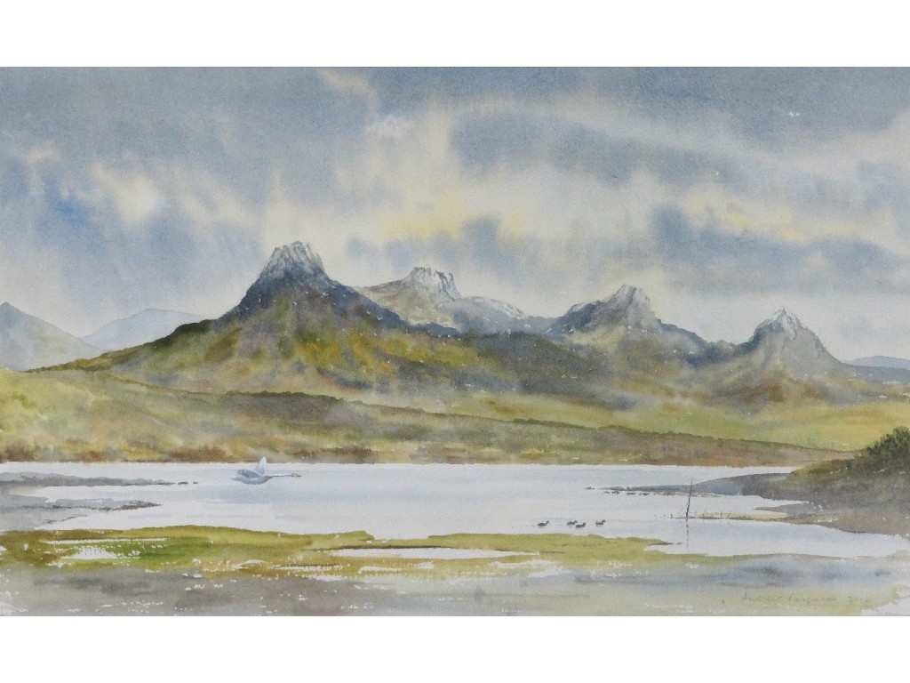 Appraisal: ANDREW FERGUSON Watercolour 'Ben Loyal Sutherland' signed and dated