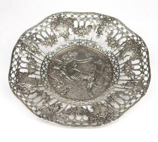 Appraisal: A German silver reticulated plate Pre- possibly Hanau likely silver