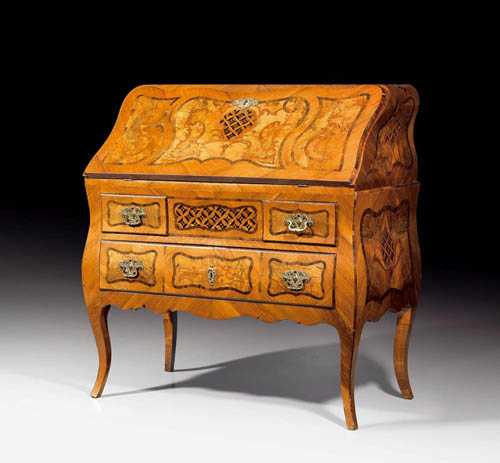 Appraisal: LADY'S DESK Louis XV attributed to A N COULERU Abraham-Nicolas