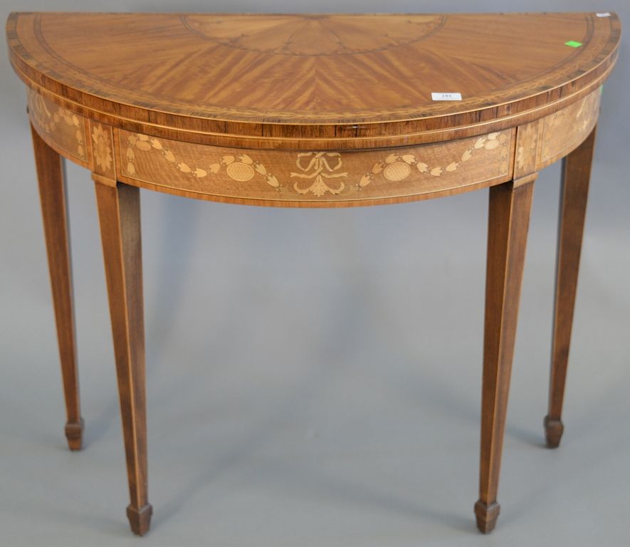 Appraisal: Baker Furniture game table with inlaid top and felt interior