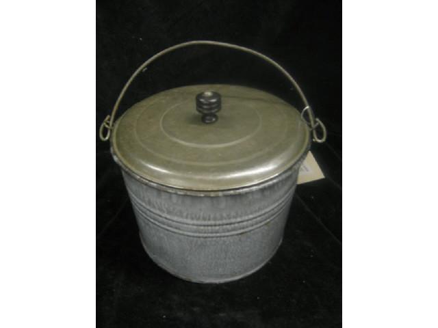 Appraisal: Granitware Pail Tin Cover