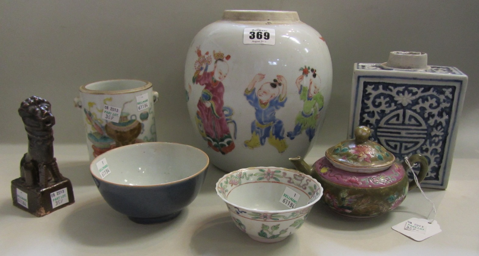 Appraisal: A group of Chinese porcelain th th century comprising a