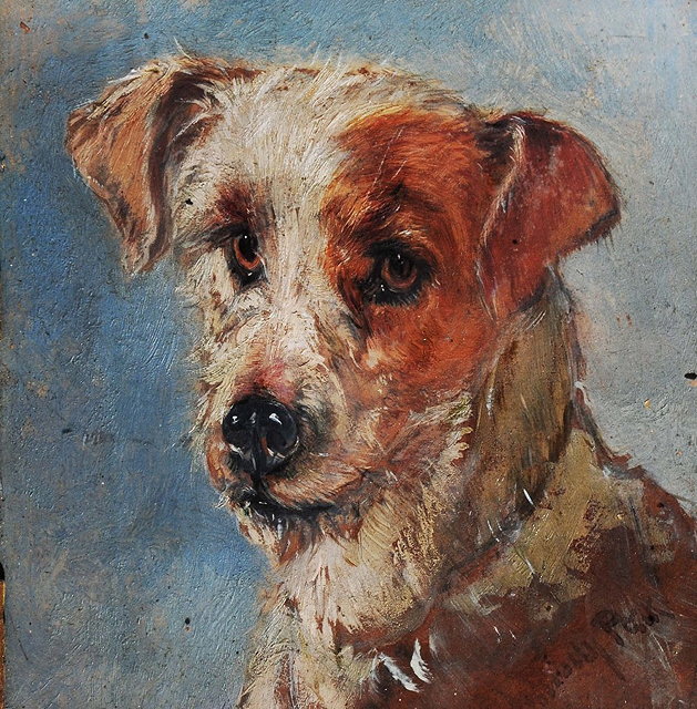 Appraisal: English SchoolA study of a Jack Russelloil on board non-descript