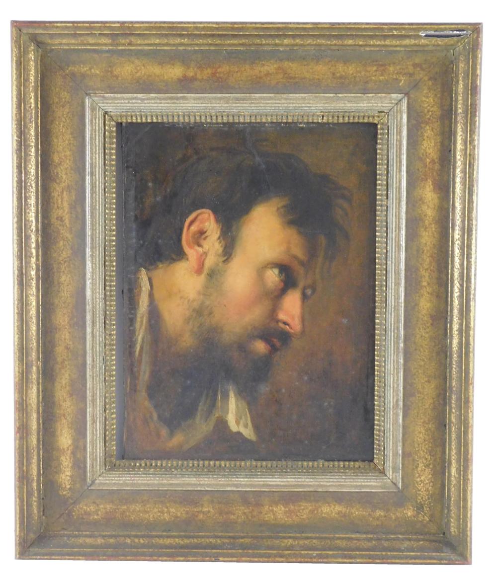 Appraisal: Old Master style Portrait of young man th C oil