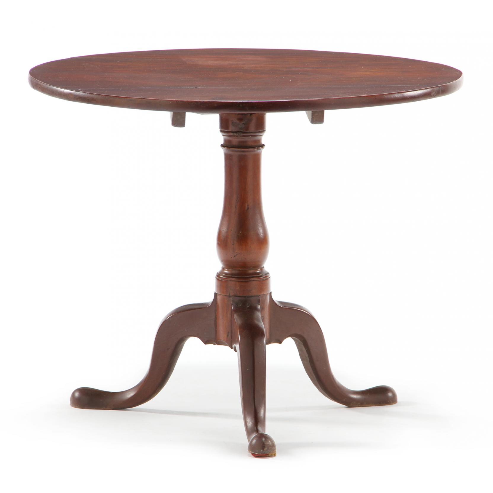 Appraisal: American Tilt-Top Queen Anne Tea Table late th century plum