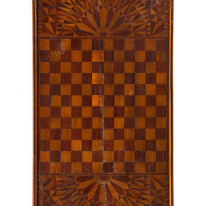 Appraisal: An Inlaid Wood Game Board th Century Height x width