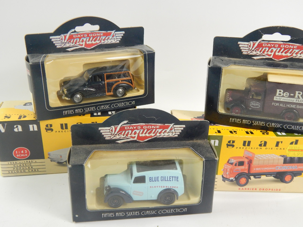 Appraisal: Ten Vanguards die cast model commercial vehicles with boxes