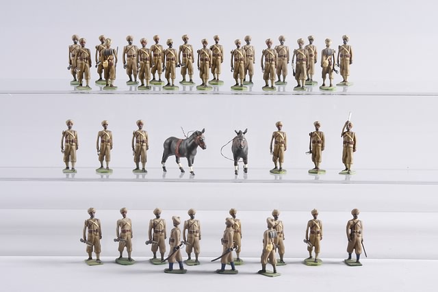 Appraisal: Lot of metal figures marching representing Sepoys Northwest Frontier includes