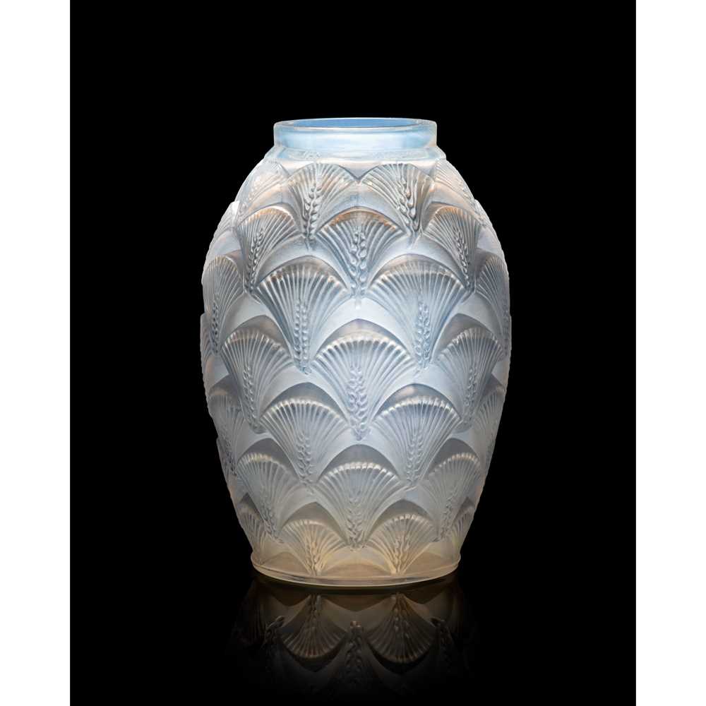 Appraisal: REN LALIQUE FRENCH - HERBLAY VASE NO - designed cased