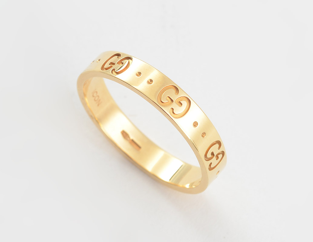 Appraisal: GUCCI ICON K GOLD RING Made in Italy in K