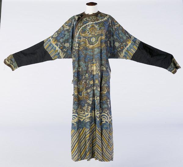 Appraisal: KO-SSU CHINESE ROBE With eight dragon decoration th C