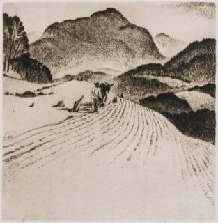 Appraisal: A RARE LLOYD C FOLTZ - SIGNED ETCHING A scarce