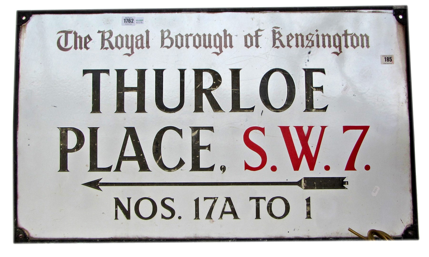 Appraisal: A metal street sign late th century 'The Royal Borough