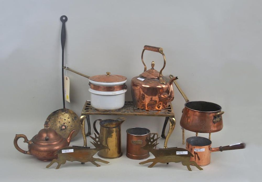 Appraisal: Group of Eleven Copper Brass Kitchen Items comprising a brass