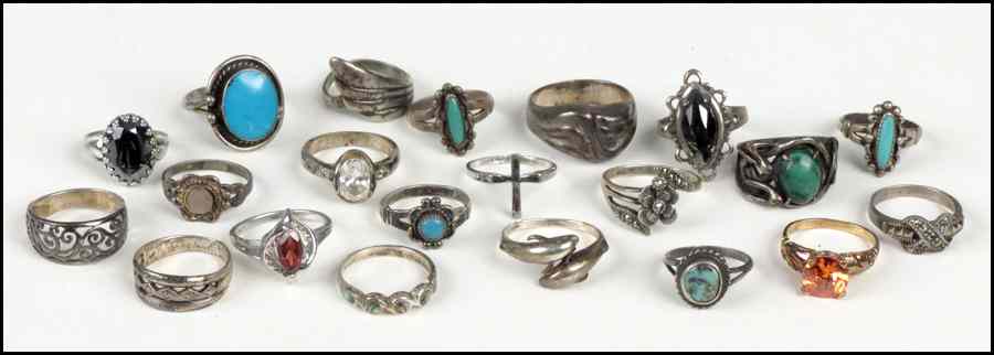 Appraisal: COLLECTION OF STERLING SILVER RINGS Condition No Specific Condition Recorded