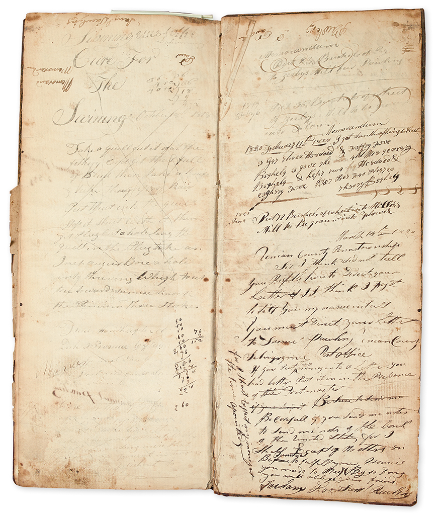 Appraisal: PENNSYLVANIA Pawling Samuel Group of farm ledgers with extensive memoranda